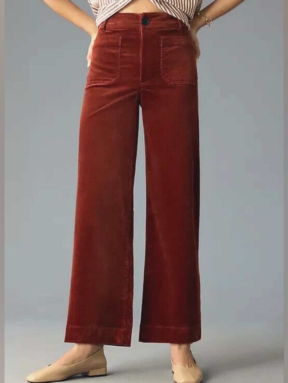 Maeve by Anthropologie The Colette Cropped Corduroy Pants EUC